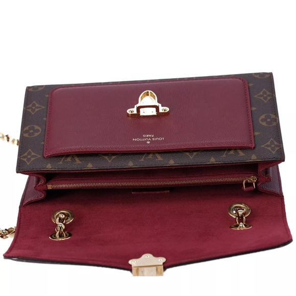 Louis Vuitton Victoire Chain Shoulder Bag Monogram Canvas M41732 Brown Raisin - Picture 9 of 9